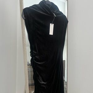 Women’s anthropology Maya Ruched cowl neck dress size XS: carbon